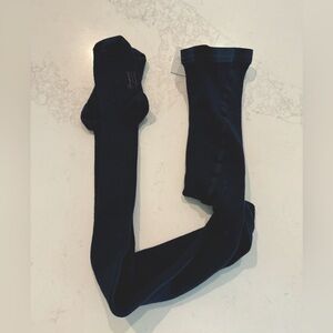 Navy Bonpoint Girls Ribbed Tights -Sz 36